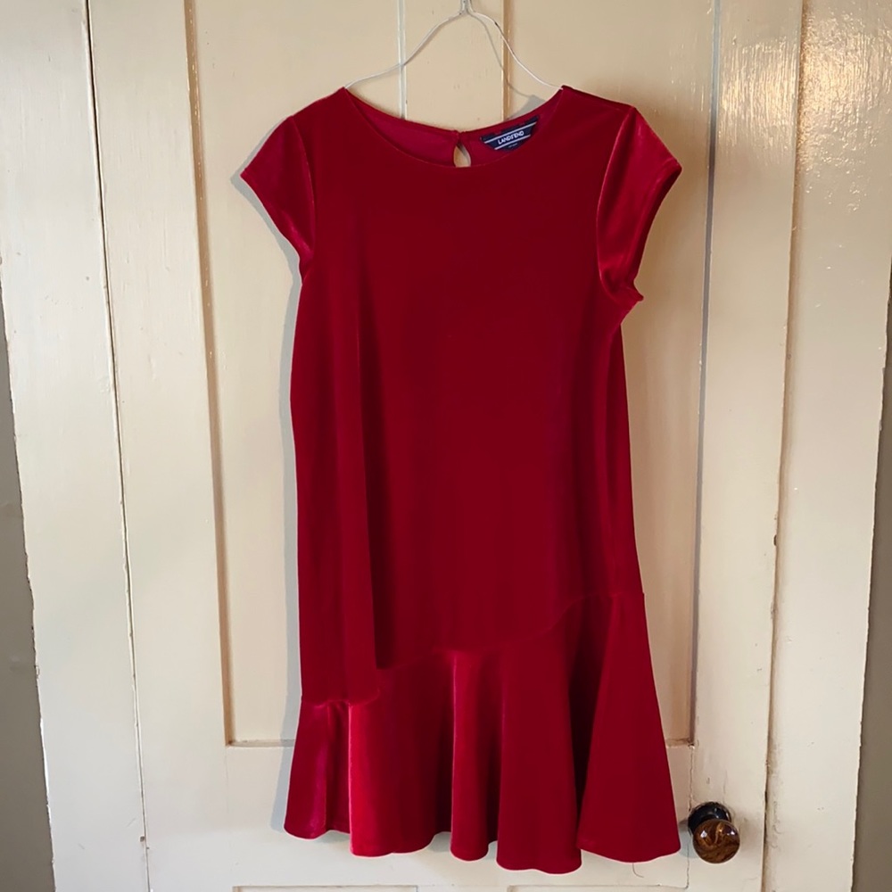 Girls red velvet dress — perfect for the holidays!